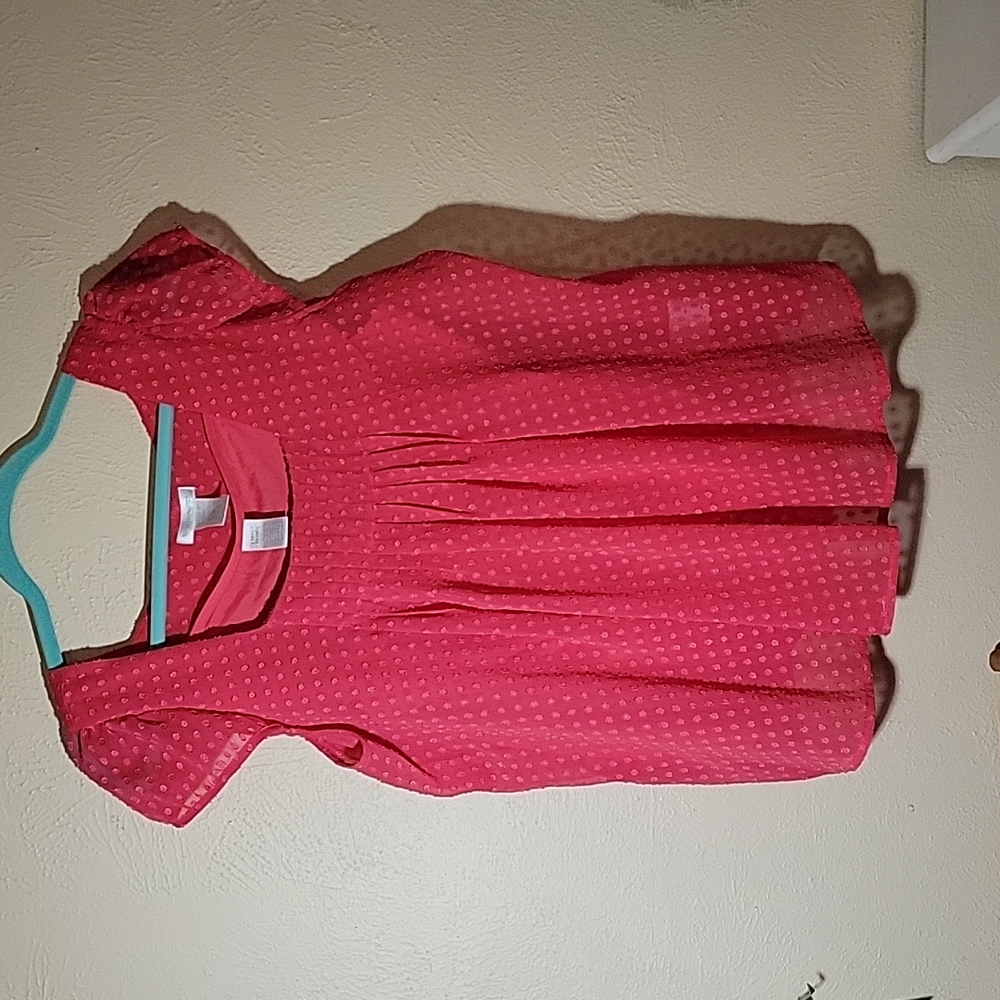 Worthington dark pink 2 layered top